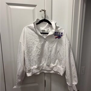 Old Navy x NFL Buffalo Bills White Quarter-Zip Pullover
